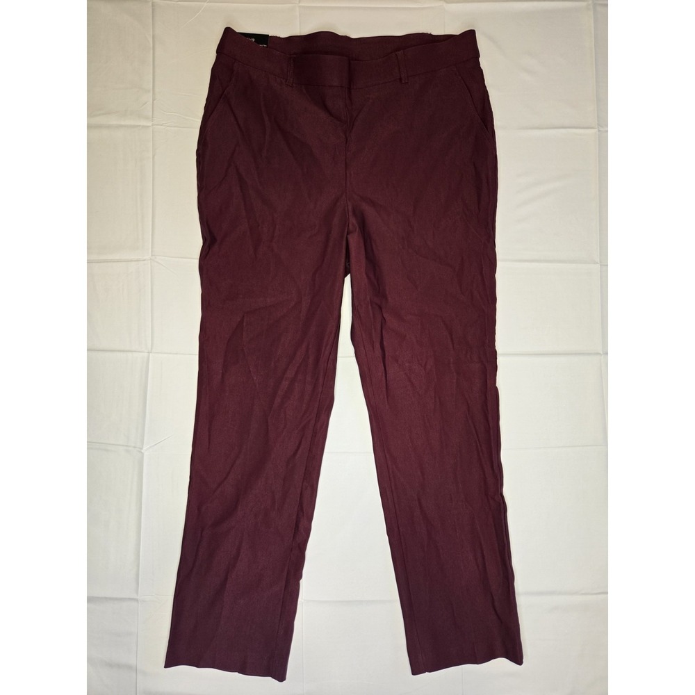 NWT Rafaella Women's Wine Burgundy Stretch Dress Pants Plus Size 16W Pull‎ On